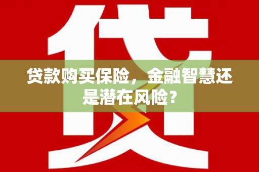 田家庵贷款购买保险，金融智慧还是潜在风险？