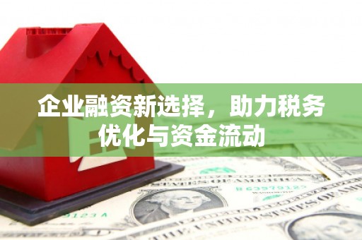田家庵企业融资新选择，助力税务优化与资金流动