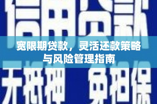 田家庵宽限期贷款，灵活还款策略与风险管理指南