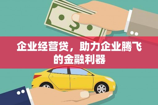 田家庵企业经营贷，助力企业腾飞的金融利器