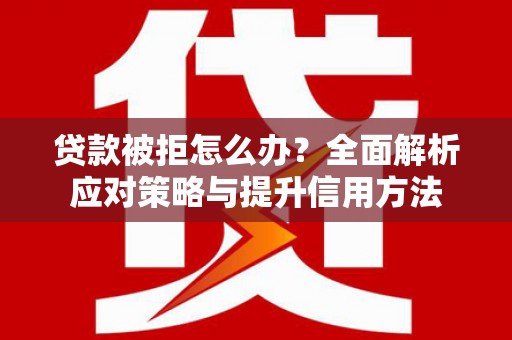 田家庵贷款被拒怎么办？全面解析应对策略与提升信用方法