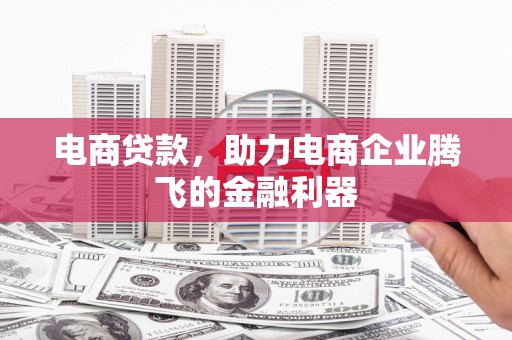 田家庵电商贷款，助力电商企业腾飞的金融利器