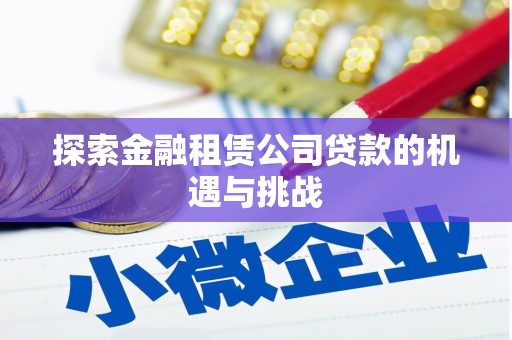 田家庵探索金融租赁公司贷款的机遇与挑战