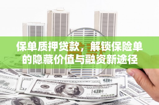 田家庵保单质押贷款，解锁保险单的隐藏价值与融资新途径