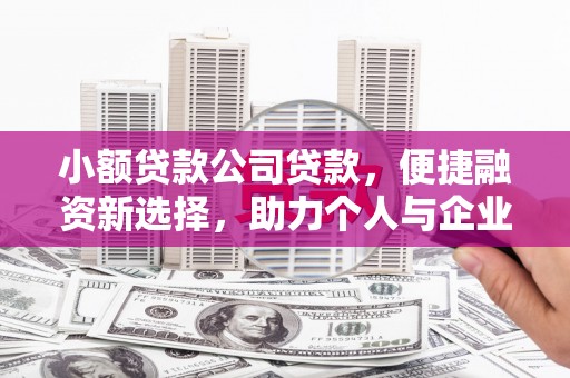 田家庵小额贷款公司贷款，便捷融资新选择，助力个人与企业成长