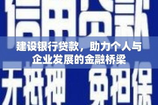 田家庵建设银行贷款，助力个人与企业发展的金融桥梁