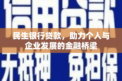 田家庵民生银行贷款，助力个人与企业发展的金融桥梁