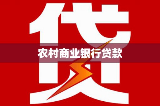 田家庵农村商业银行贷款