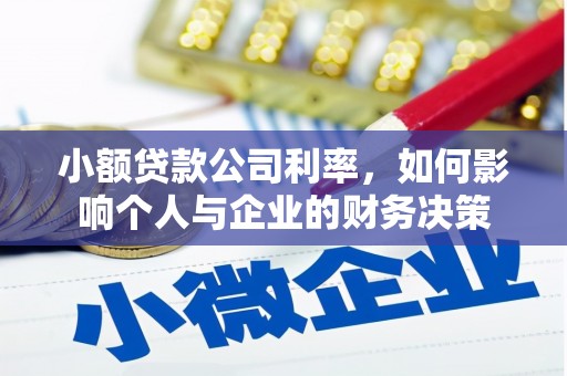 田家庵小额贷款公司利率，如何影响个人与企业的财务决策