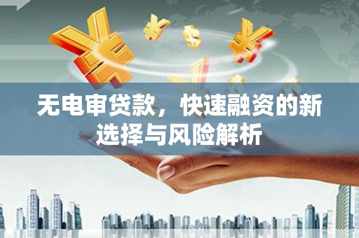 田家庵无电审贷款，快速融资的新选择与风险解析