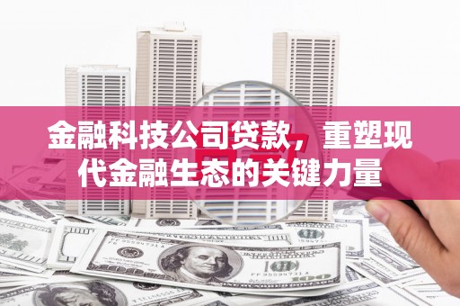 田家庵金融科技公司贷款，重塑现代金融生态的关键力量