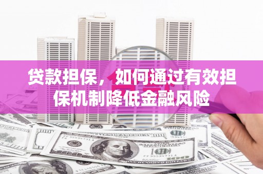 田家庵贷款担保，如何通过有效担保机制降低金融风险