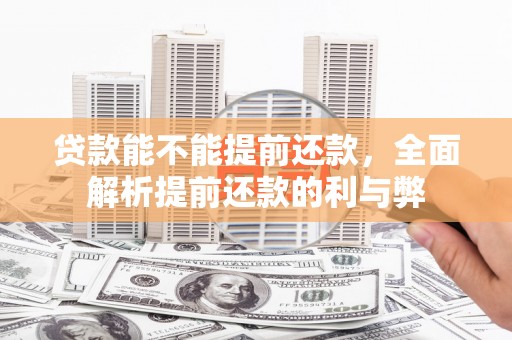 田家庵贷款能不能提前还款，全面解析提前还款的利与弊