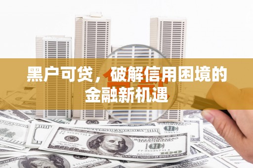 田家庵黑户可贷，破解信用困境的金融新机遇