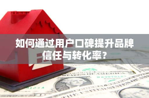 田家庵如何通过用户口碑提升品牌信任与转化率？