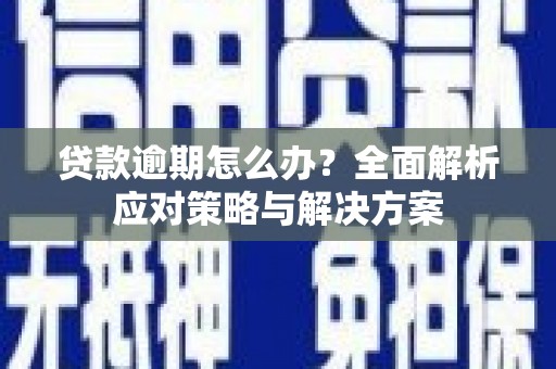 田家庵贷款逾期怎么办？全面解析应对策略与解决方案
