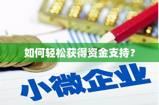 田家庵如何轻松获得资金支持？